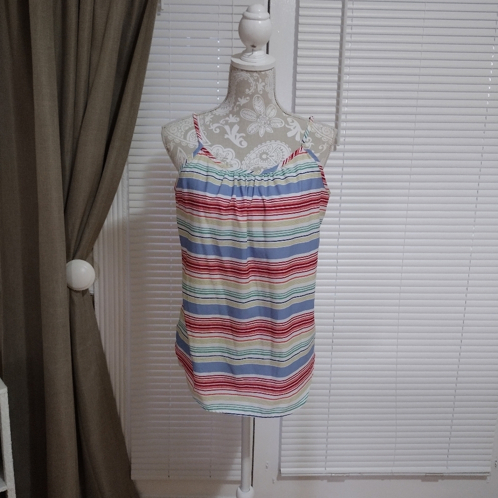 🌺FREE WITH PURCHASE OVER $10***STRIPED STRAPPY FLOWY TOP